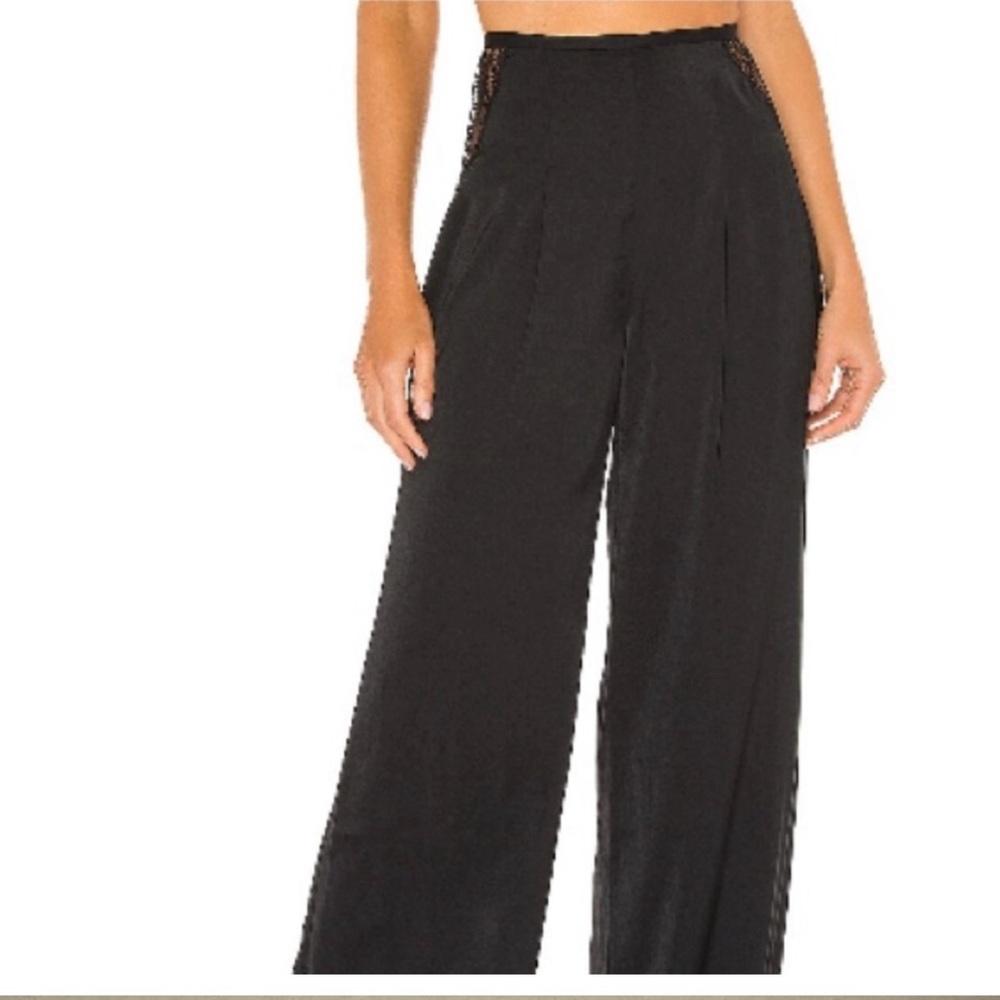 Michael Costello Black Wide-Leg lounge pants
